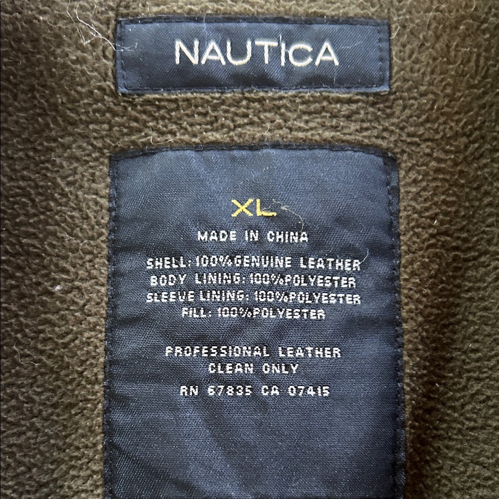 Nautica Men's Dark Leather Jacket - Picture 2 of 4